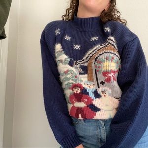 Sold on Etsy- Karen Scott Vintage Mock Neck Christmas Sweater